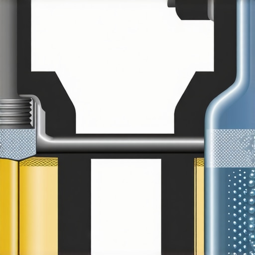 Diagram of a car strut showing internal hydraulic fluid and nitrogen gas chamber to prevent cavitation.