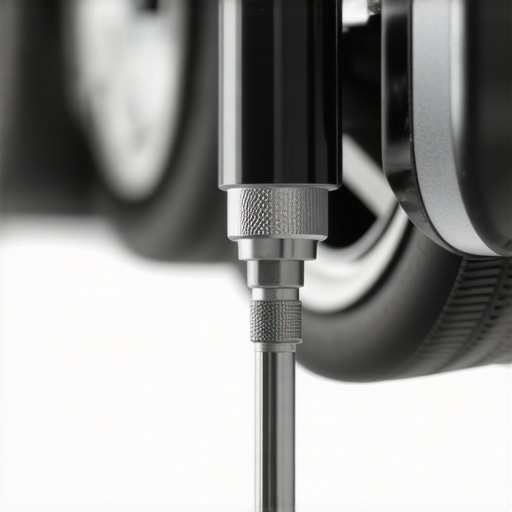 Mechanic using micrometer on brake caliper bracket