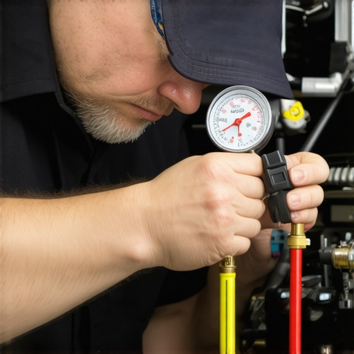 A pressure gauge testing for a clogged catalytic converter