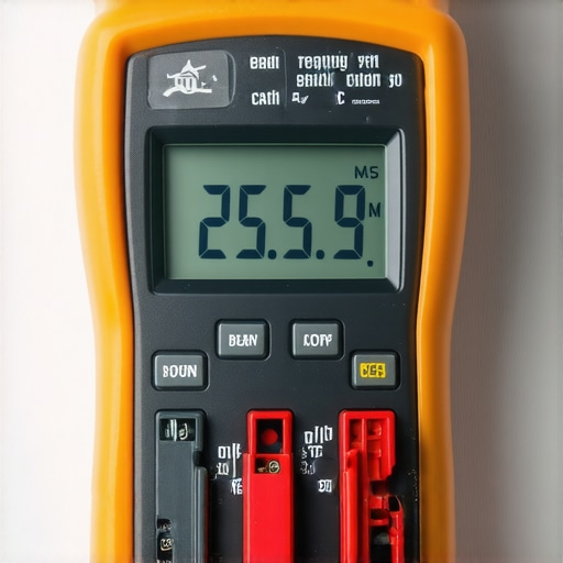 Technician using a multimeter to detect a parasitic battery draw in a modern vehicle fuse box.