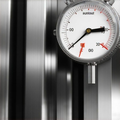A mechanic using a dial indicator to diagnose a faulty wheel bearing and uneven tire wear.