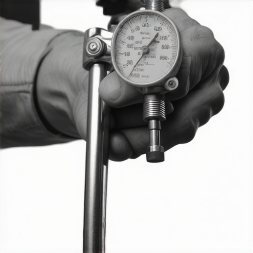 A close-up of a mechanic testing the tension of a windshield wiper arm spring in a garage.