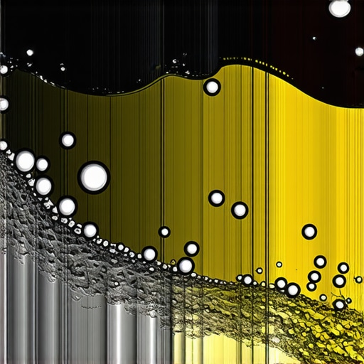 Microscopic Analysis of Engine Wear Microscopic view of metallic wear particles in dark engine oil
