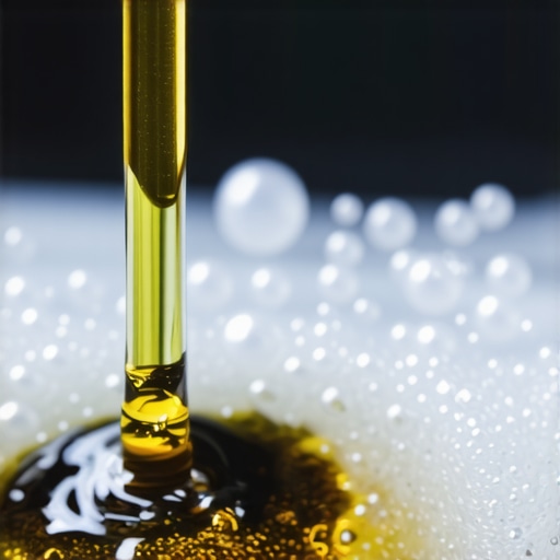 Close up of transmission fluid showing bubbles and froth indicating potential cavitation and additive failure.