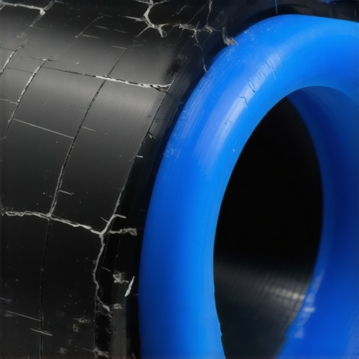 A close-up view showing how over-torqueing can crack plastic engine components and cause persistent oil leaks.