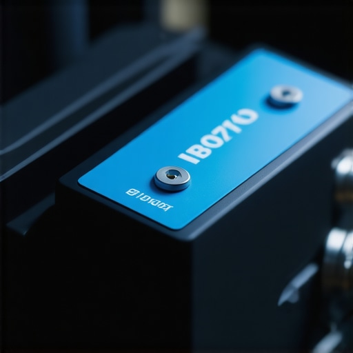 Close up of an IBS sensor on a car battery terminal with blue corrosion protection spray