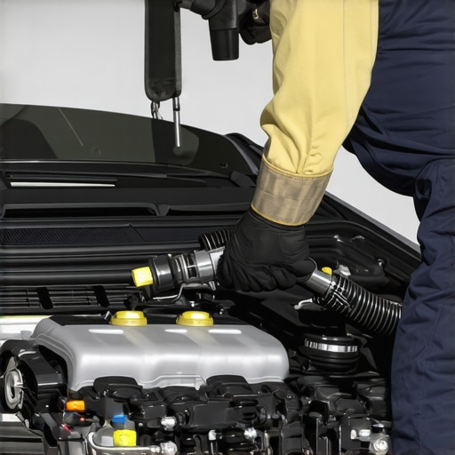 Using a pneumatic coolant vacuum fill tool to bleed air from a car cooling system