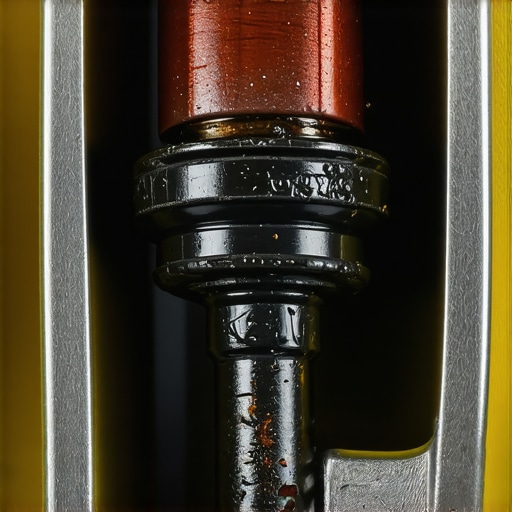 Close-up of engine oil leaking into a spark plug well due to a failed valve cover gasket seal.