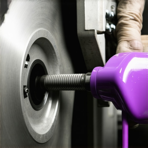 Professional Brake Hardware Lubrication Close-up of a mechanic applying high-temperature ceramic grease to brake clips.