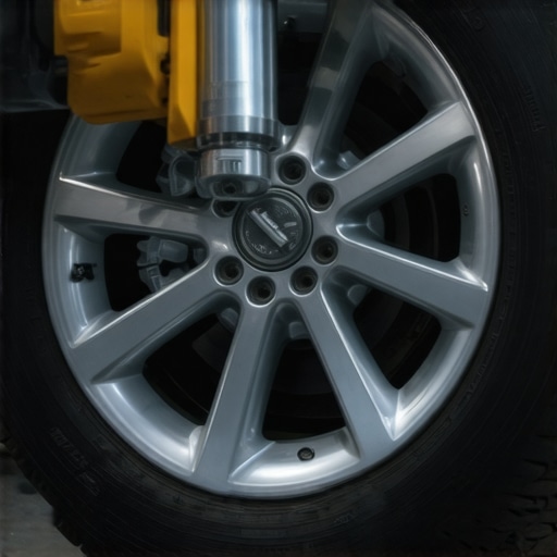 Mechanic using a torque wrench on wheel lug nuts to prevent rotor runout