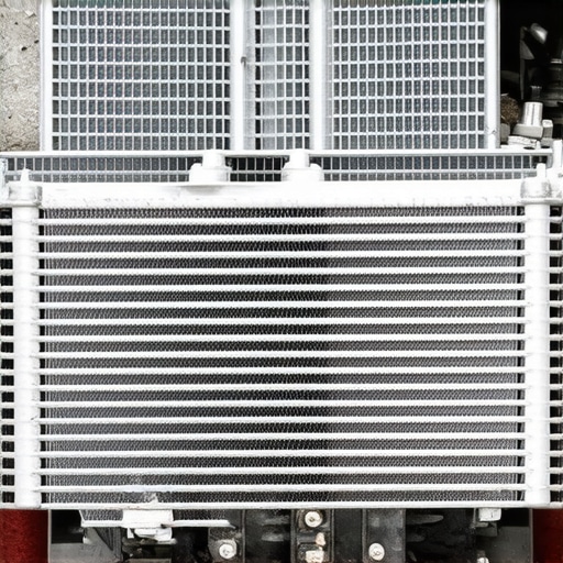 A dirty and clogged power steering cooler causing fluid overheating and heavy steering.