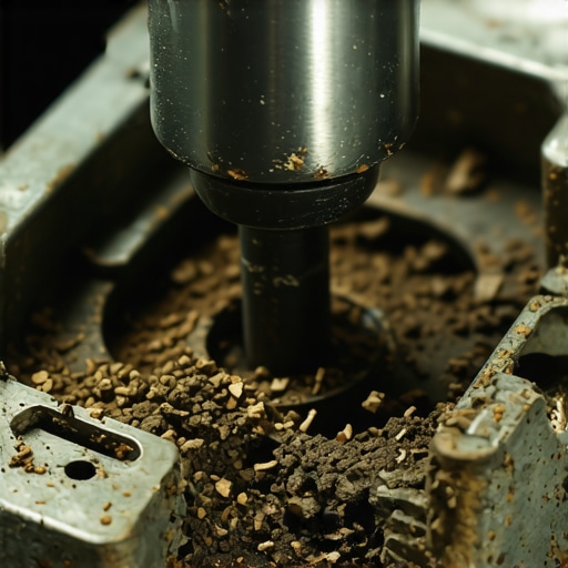 Close-up of a worn and seized shifter pivot pin with visible metal shavings