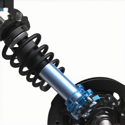 Diagram showing the internal components of a modern car strut and mount.