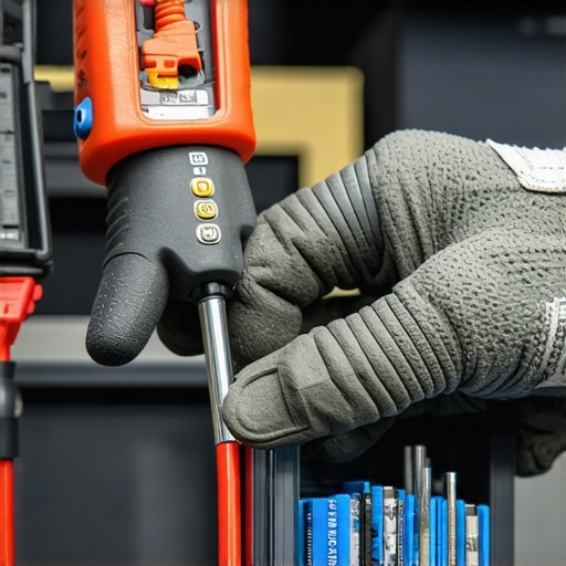 Professional mechanic testing terminal pin tension in an automotive harness