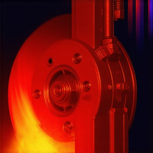 Thermal imaging of a car brake rotor during extreme braking