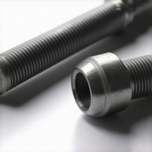 Comparison of stretched engine head bolt and new bolt with digital calipers