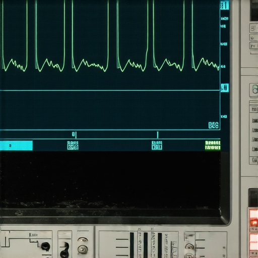 A professional oscilloscope displaying a failing alternator waveform with high electrical noise.