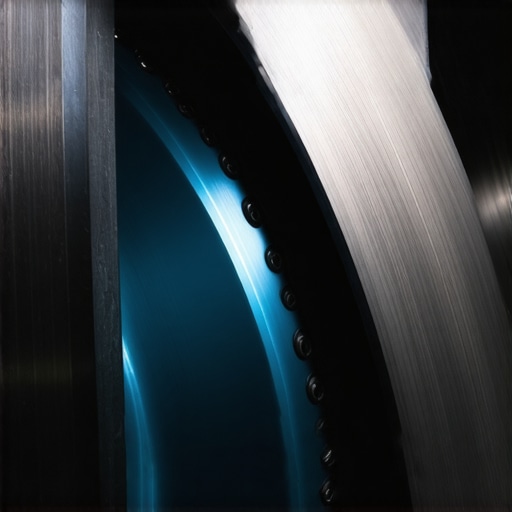 Close-up of a brake rotor transfer layer and cooling slots.
