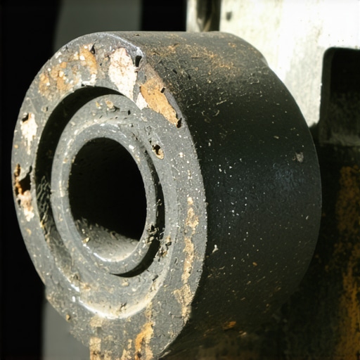 Cracked steering rack mounting bushing